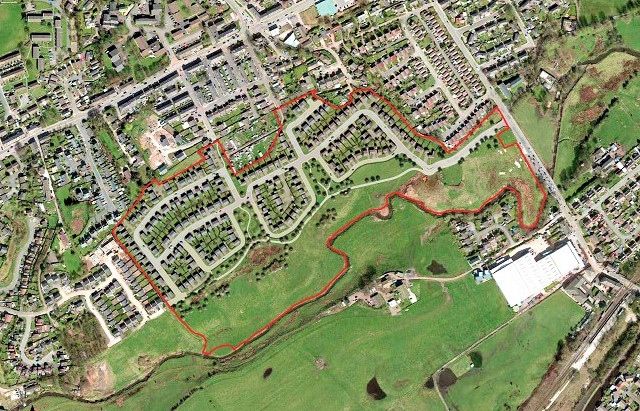 Proposed site for 200 new homes west of Smithy Bridge