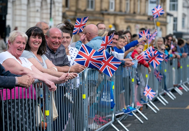 Thousands came out and lined the route to cheer on the peloton as it made its way through the borough