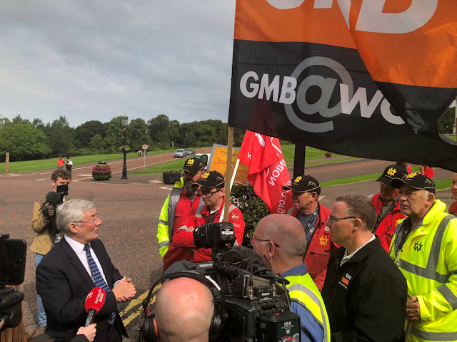 Tony develops support GMB and Unite trade unions 