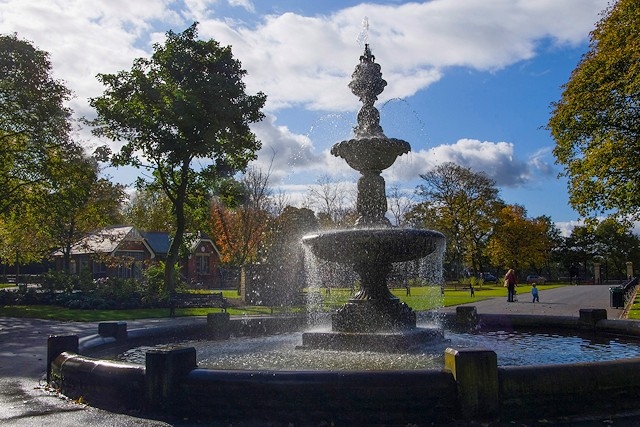 The fountain in Queens Park, Heywood