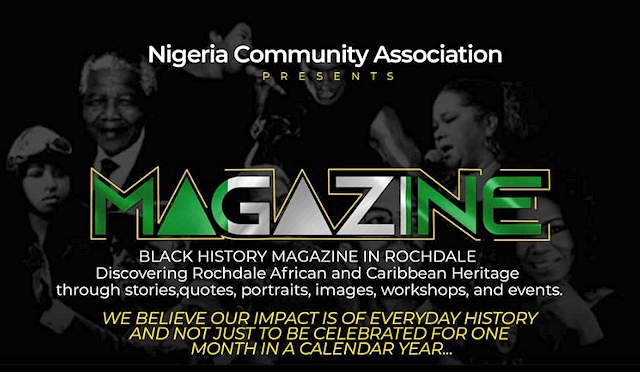 The magazine features the heritage of African and Caribbean communities in Rochdale
