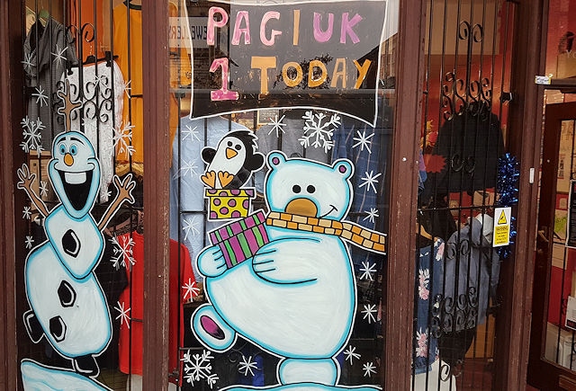 The Parents Against Grooming UK centre's celebratory window art