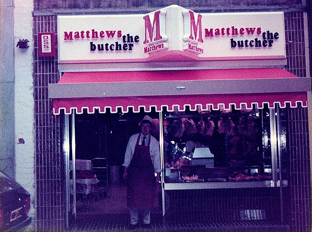 Raymond Matthews outside his first Yorkshire Street shop