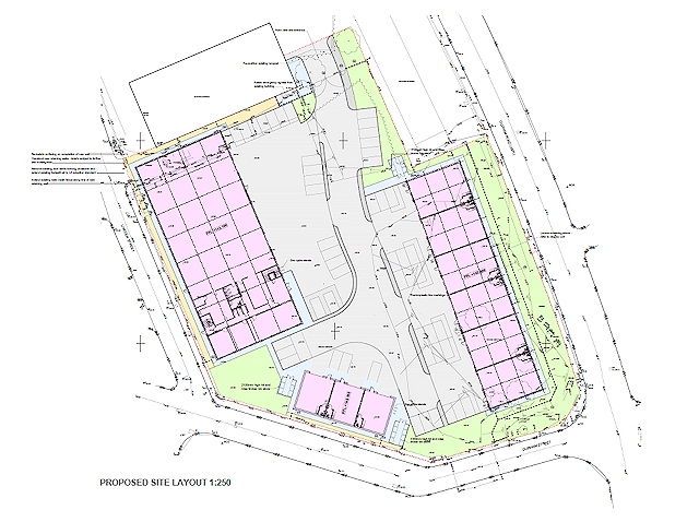 The proposed site layout for the plot off Oldham Road