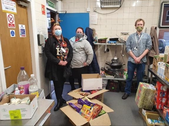 Items ranged from selection boxes and tins to hats, gloves, socks and scarfs, plus a meat pack which will be cooked and given out in Christmas meals