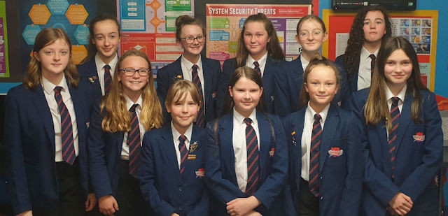 Year 8 Whitworth Community High School girls tackle the GCHQ cyber challenge
