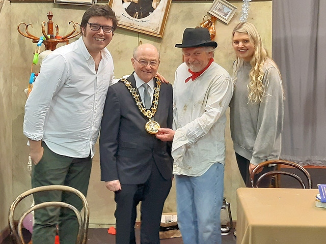 Mayor Billy Sheerin watched a performance of Steptoe and Son on Tuesday 17 December