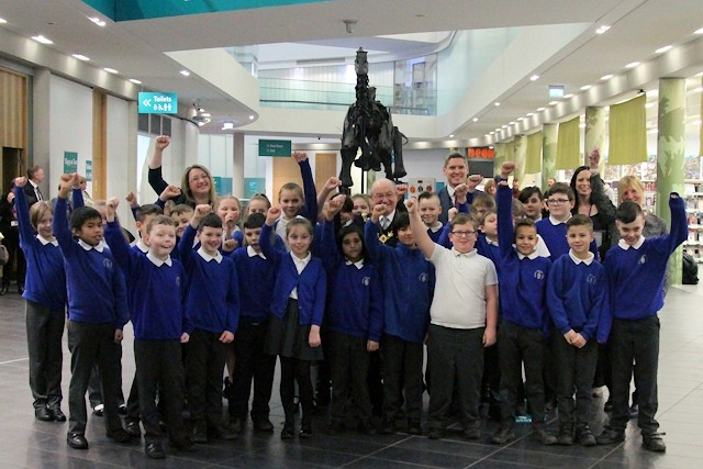 Pupils from Healey Primary School