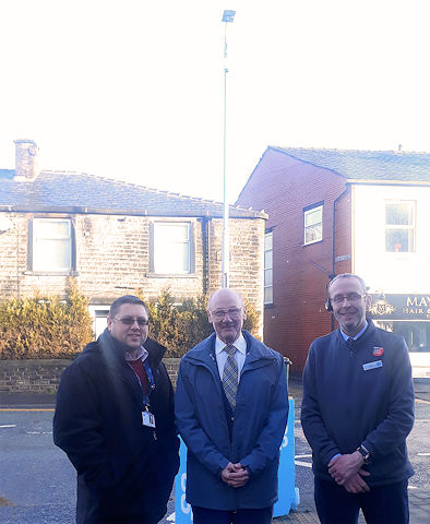 Councillors Peter Winkler and Jim Gartside with Carl England from the Co-op