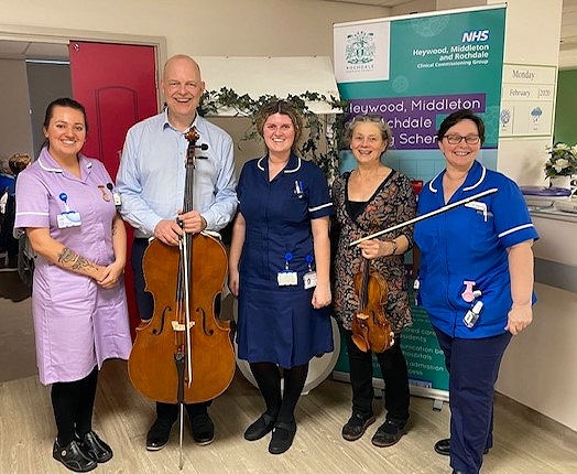 Patients and visitors to the Oasis Unit were treated to a private recital by members of the award winning Hallé Orchestra