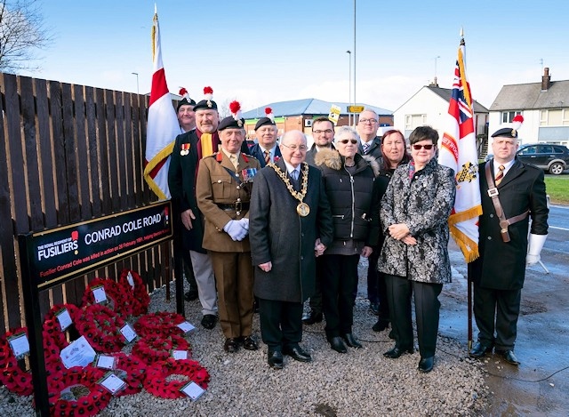 A new road in Kirkholt has been named after Fusilier Conrad Cole