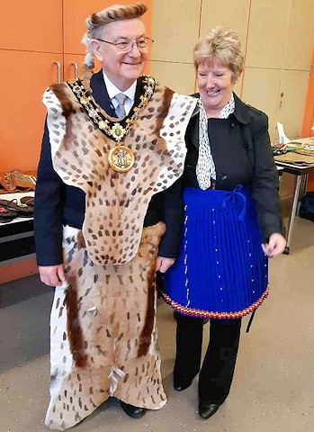 Mayor Billy Sheerin and mayor's attendant Dorothy Johnstone were invited to Caring and Sharing's Cultural Heritage event