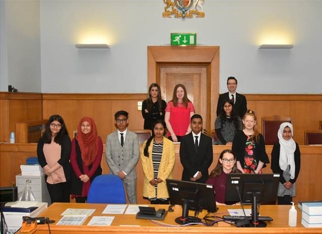 Students from Kingsway Park High School at Burnley Magistrates’ Court