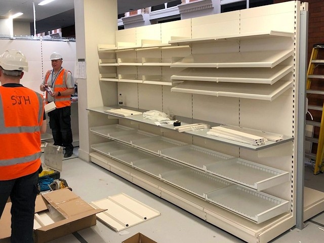 Pharmacy room worktops made by Crystal Doors for the Manchester Nightingale Hospital