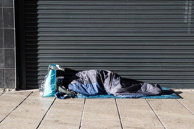 A 'rough sleep' consists of sleeping in a sleeping bag/quilt for the whole night outdoors to understand what the homeless have to do on a nightly basis