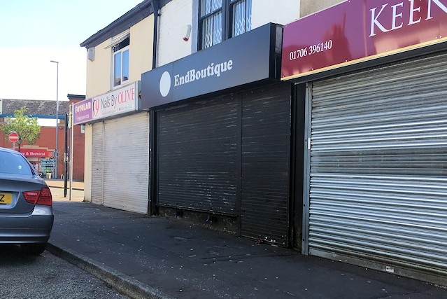 End Boutique premises on Cheetham Street