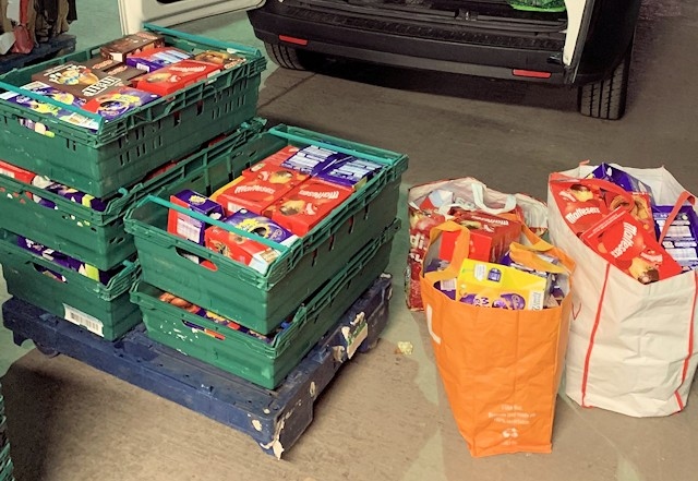 Hopwood Hall College donates 410 Easter eggs to Rochdale Foodbank