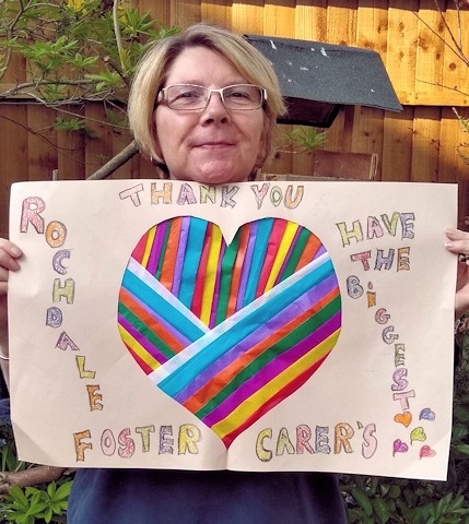 A member of the council's fostering team says thank you to foster carers