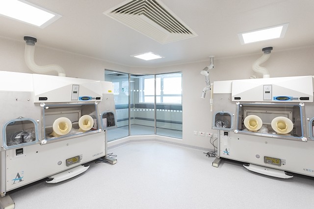 The new pharmacy at Weston Park Hospital, which includes cleanroom environments