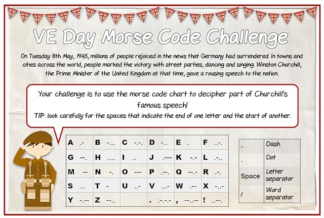 Morse code activity sheet