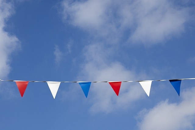 Red white and blue bunting
