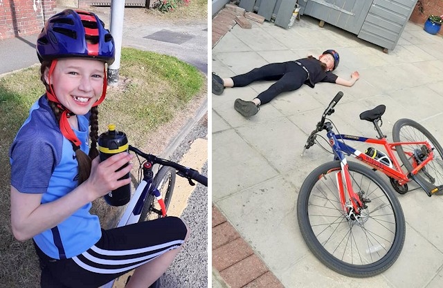 Molly cycled over 60 miles in five days