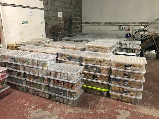 Coronavirus hub supplies ready for distribution in Rochdale