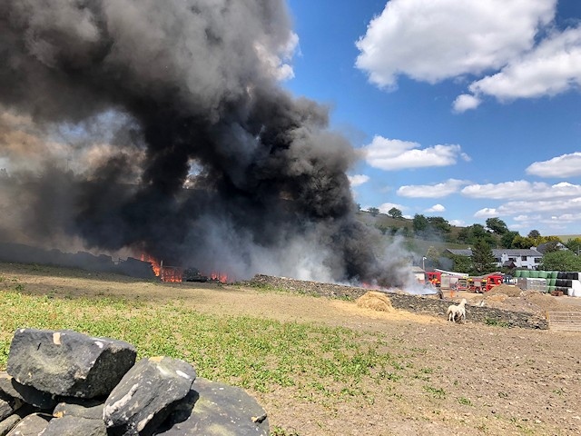 Fire at farm in Littleborough