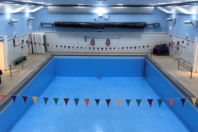 The swimming pool at Castleton Health & Leisure Centre, pictured during the 2020 refurbishment