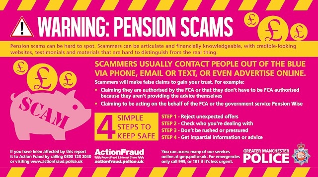 Watch out if an individual or company contacts you unexpectedly about your pension