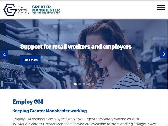 Screenshot of the Employ GM web site