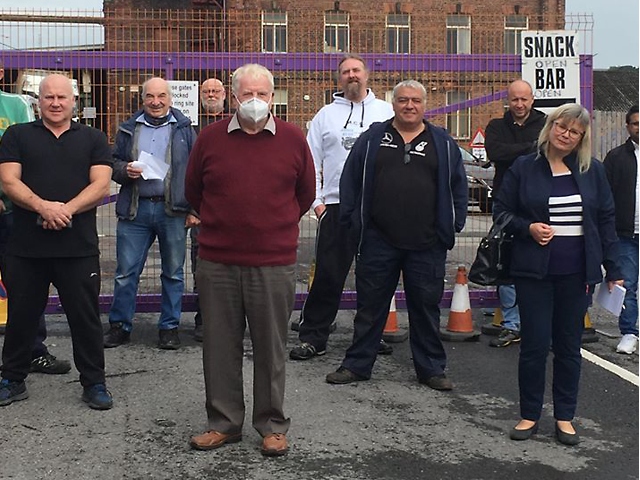 Councillor Allen Brett met with traders at Fieldhouse Industrial Estate