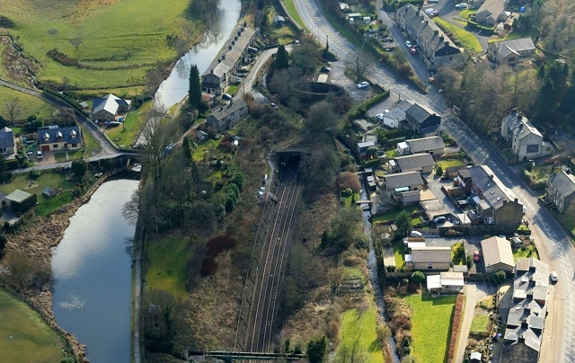 Summit Tunnel aerial image, Walsden end 