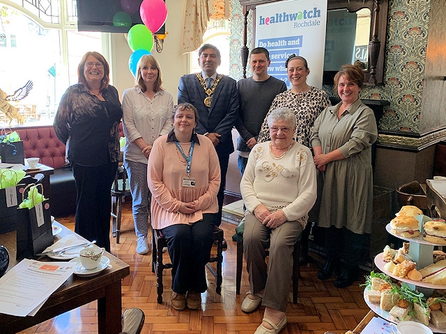 Healthwatch Rochdale volunteers and staff members were invited to a thank you celebration with the Mayor of Rochdale