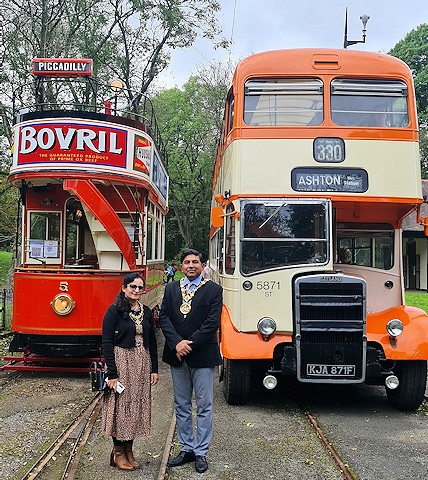 The Mayor and Mayoress of Rochdale, Councillor Aasim Rashid and his wife Rifit, were invited to the annual Greater Manchester Transport Heritage Mayoral Civic Day on 7 October