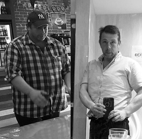 Wayne Helliwell before and after his Slimming World journey