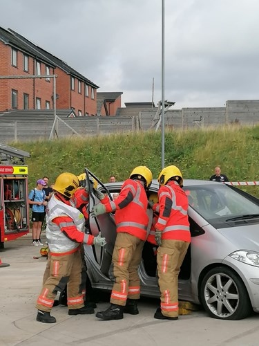 road traffic collision rescue and rope rescue to showcase rescue capabilities and skills