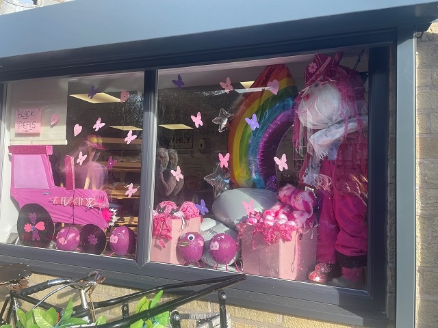 Newhey Butchers has been named the winner of the first ever Milnrow ‘Pink’ Hey event in aid of Cancer Research UK