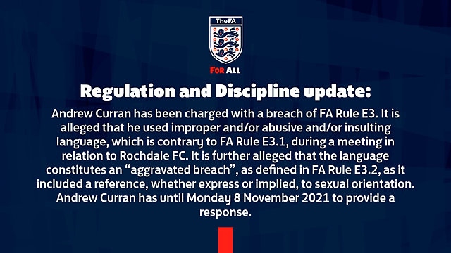 Statement from the FA