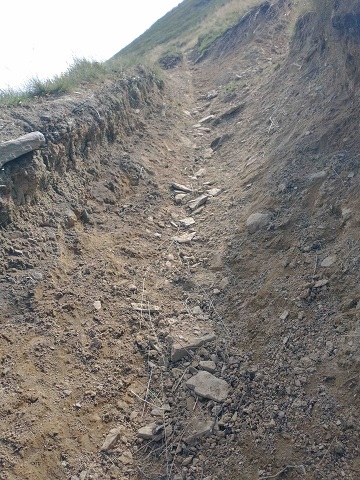 Damage to the moorland
