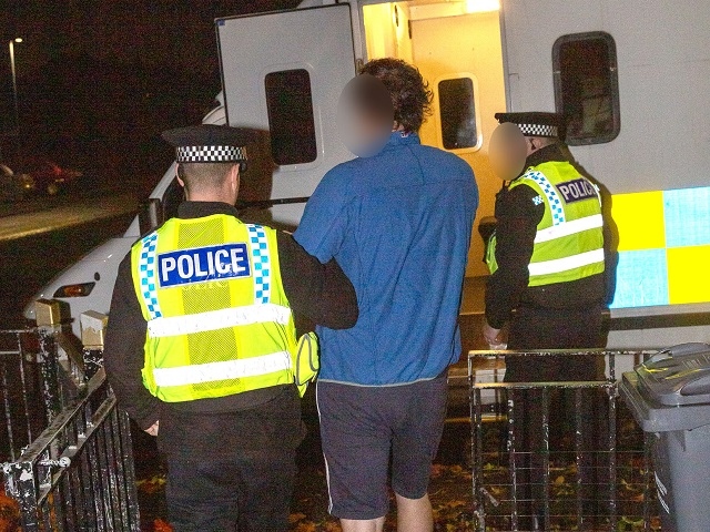 The men, aged between 20 and 51, were arrested on suspicion of violent disorder and burglary; all remain in custody for questioning