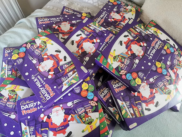 Some of the selection boxes already donated to the cause