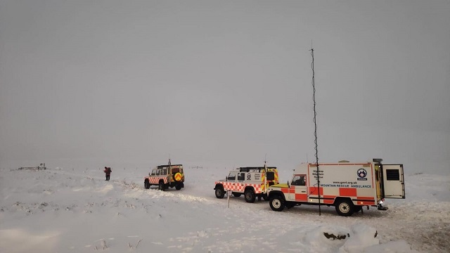Walkers from Middleton were rescued by the Glossop Mountain Rescue Team after they became lost looking for an aircraft crash site in Derbyshire