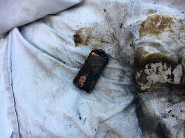 The vape was being charged when it overheated, leaving behind just the battery pack after the rest of the unit melted and burned