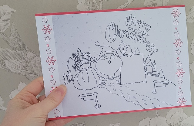 This year's Christmas card design (not coloured in)