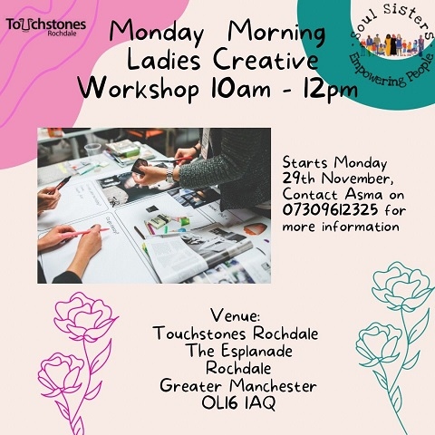 Self-employed abstract artist, Dani Burke and Asma Begum, who founded Soul Sisters in January 2020 – which empowers and supports victims and survivors of abuse – have come together to provide free art therapy sessions
