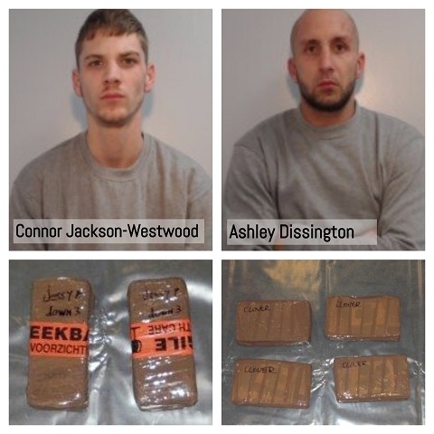 Ashley Dissington (right) and Connor Jackson-Westwood (left) were jailed for a total of 35 years