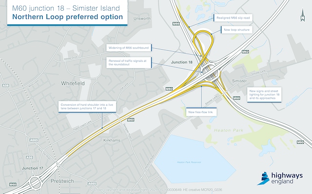 A map shows the plans for the preferred option following a public consultation last year