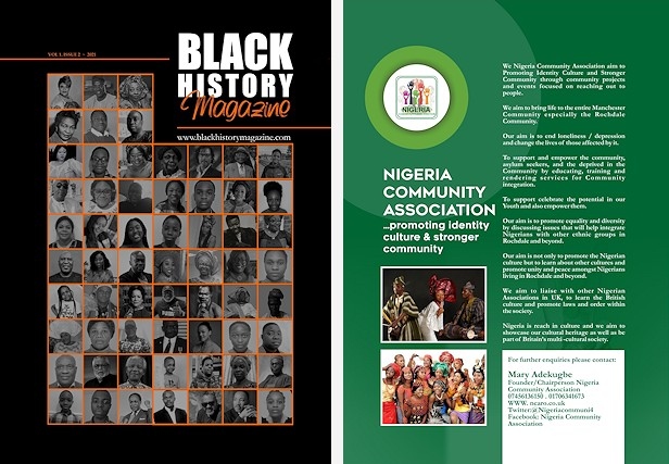 Titled ‘Black History Magazine’, the work is a collaboration between the Nigeria Community Association Rochdale and Rochdale Borough Council