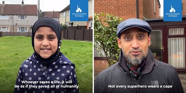 The short video made by Jalalia Jaame Mosque thanks carers and front line services